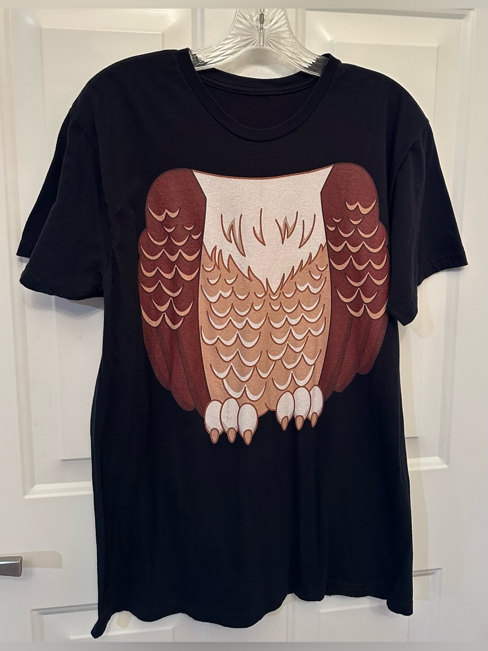 Black Owl Graphic T Shirt Size L